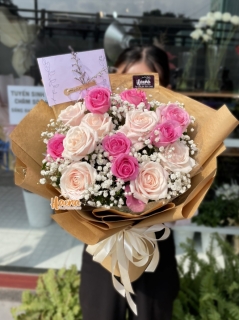 22 Bó Hoa Hồng Dâu