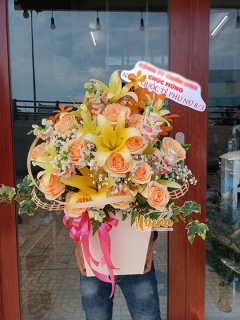 15 Giỏ Hoa Sắc Cam