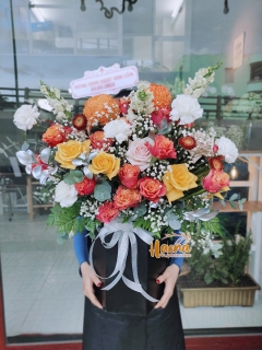 05 Giỏ Hoa Cam Cháy