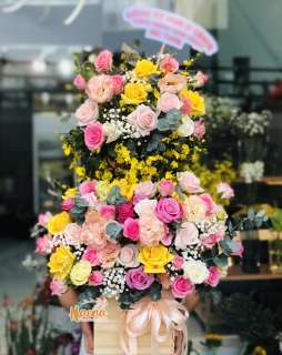 14 Giỏ Hoa Hồng Dâu